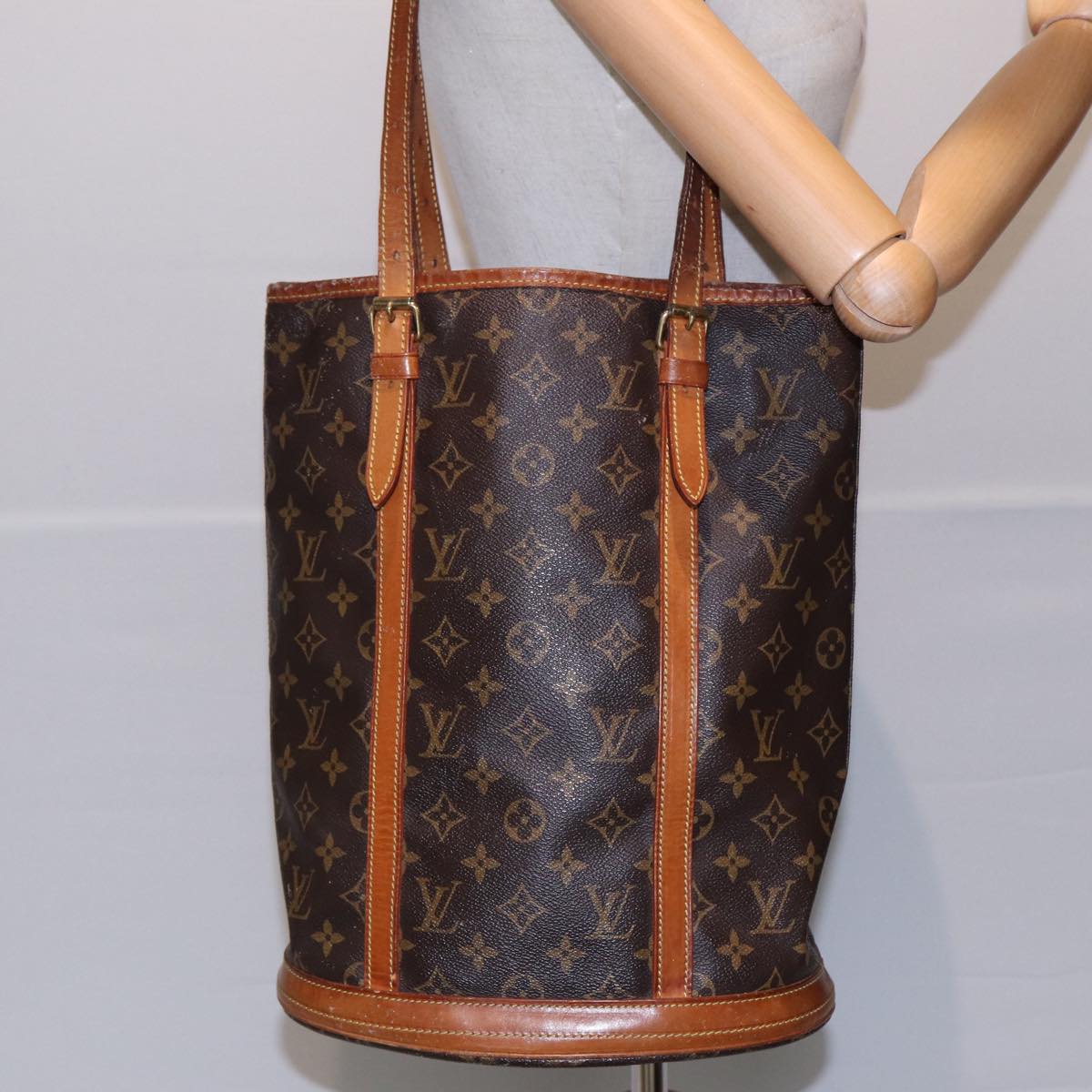 LOUIS VUITTON Monogram Bucket GM Shoulder Bag M42236 LV Auth 84283