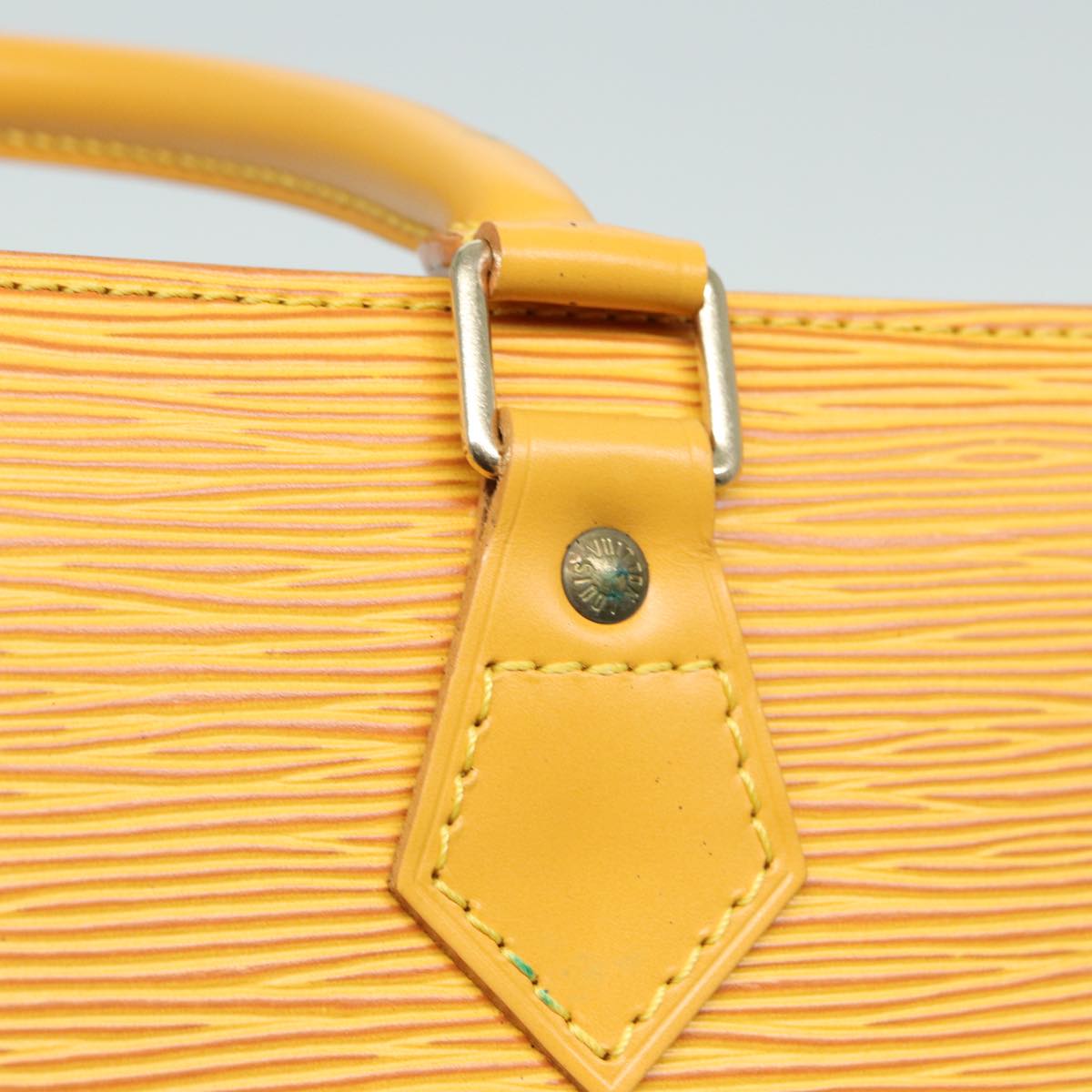 LOUIS VUITTON Epi Sac Plat Hand Bag Yellow M52079 LV Auth 84284