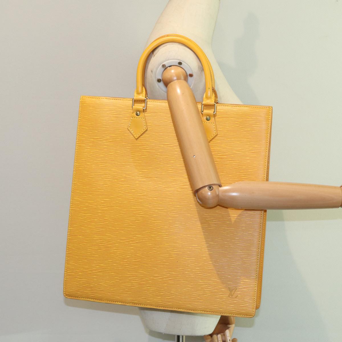 LOUIS VUITTON Epi Sac Plat Hand Bag Yellow M52079 LV Auth 84284