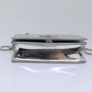 PRADA Shoulder Pouch Triangle Panel Silver Auth 84299-5