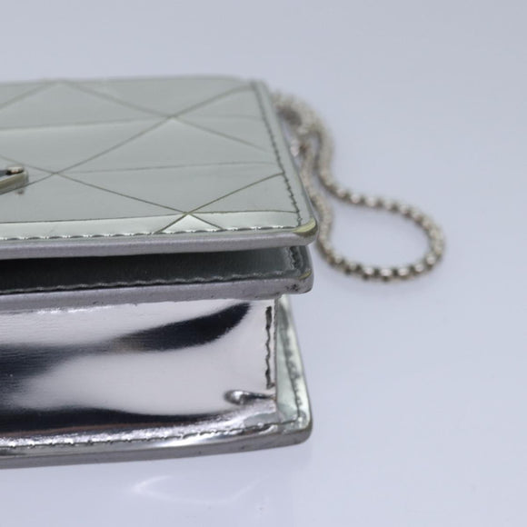 PRADA Shoulder Pouch Triangle Panel Silver Auth 84299