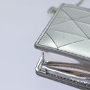 PRADA Shoulder Pouch Triangle Panel Silver Auth 84299-17