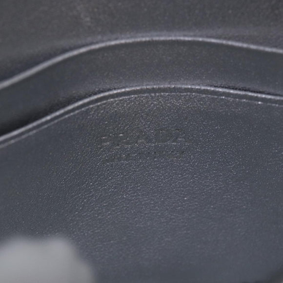 PRADA Shoulder Pouch Triangle Panel Silver Auth 84299