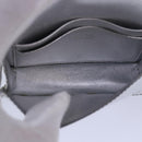 PRADA Shoulder Pouch Triangle Panel Silver Auth 84299-10