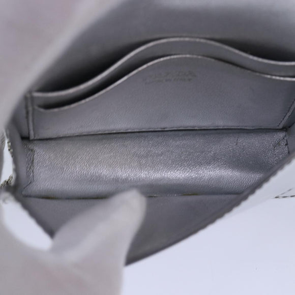 PRADA Shoulder Pouch Triangle Panel Silver Auth 84299