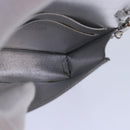 PRADA Shoulder Pouch Triangle Panel Silver Auth 84299-21