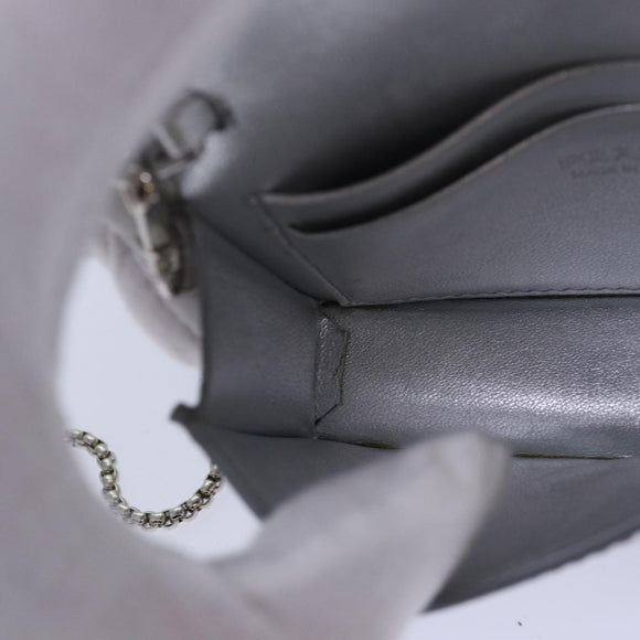 PRADA Shoulder Pouch Triangle Panel Silver Auth 84299