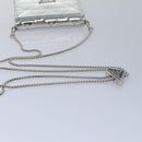 PRADA Shoulder Pouch Triangle Panel Silver Auth 84299-7