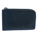 LOUIS VUITTON Epi Porte Monnaie NM Coin Purse Blue M61341 LV Auth 84301-13