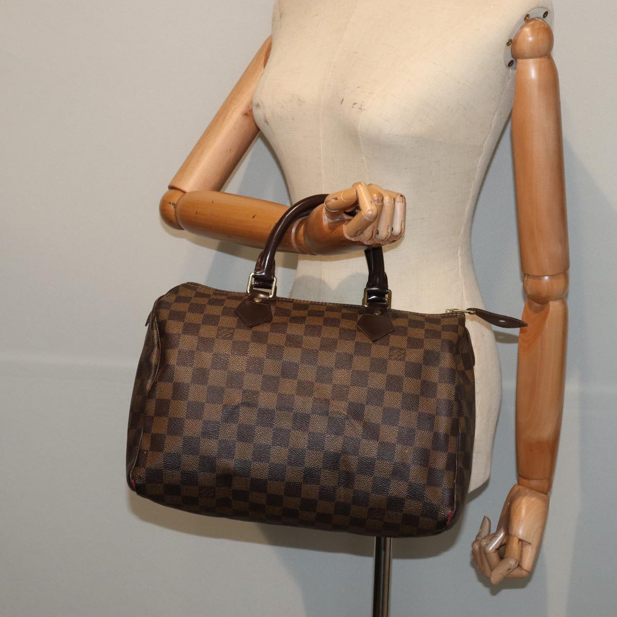 LOUIS VUITTON Damier Ebene Speedy 30 Hand Bag N41364 LV Auth 84324