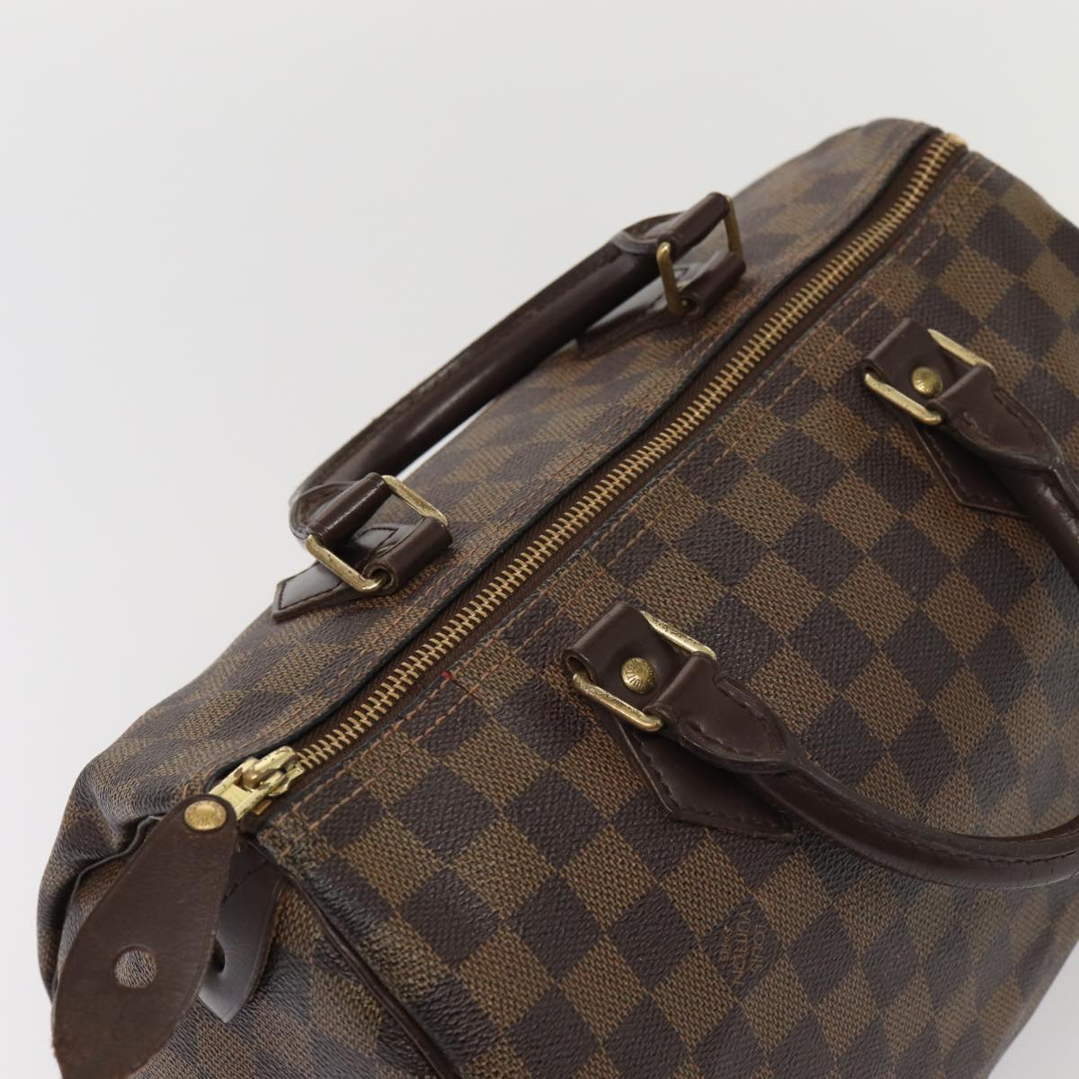 LOUIS VUITTON Damier Ebene Speedy 30 Hand Bag N41364 LV Auth 84324