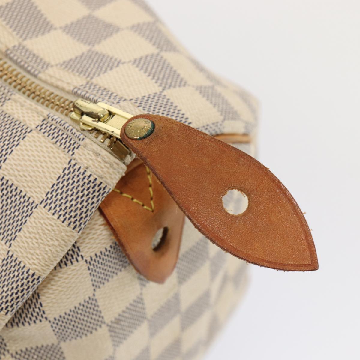 LOUIS VUITTON Damier Azur Speedy 35 Hand Bag N41535 LV Auth 84325