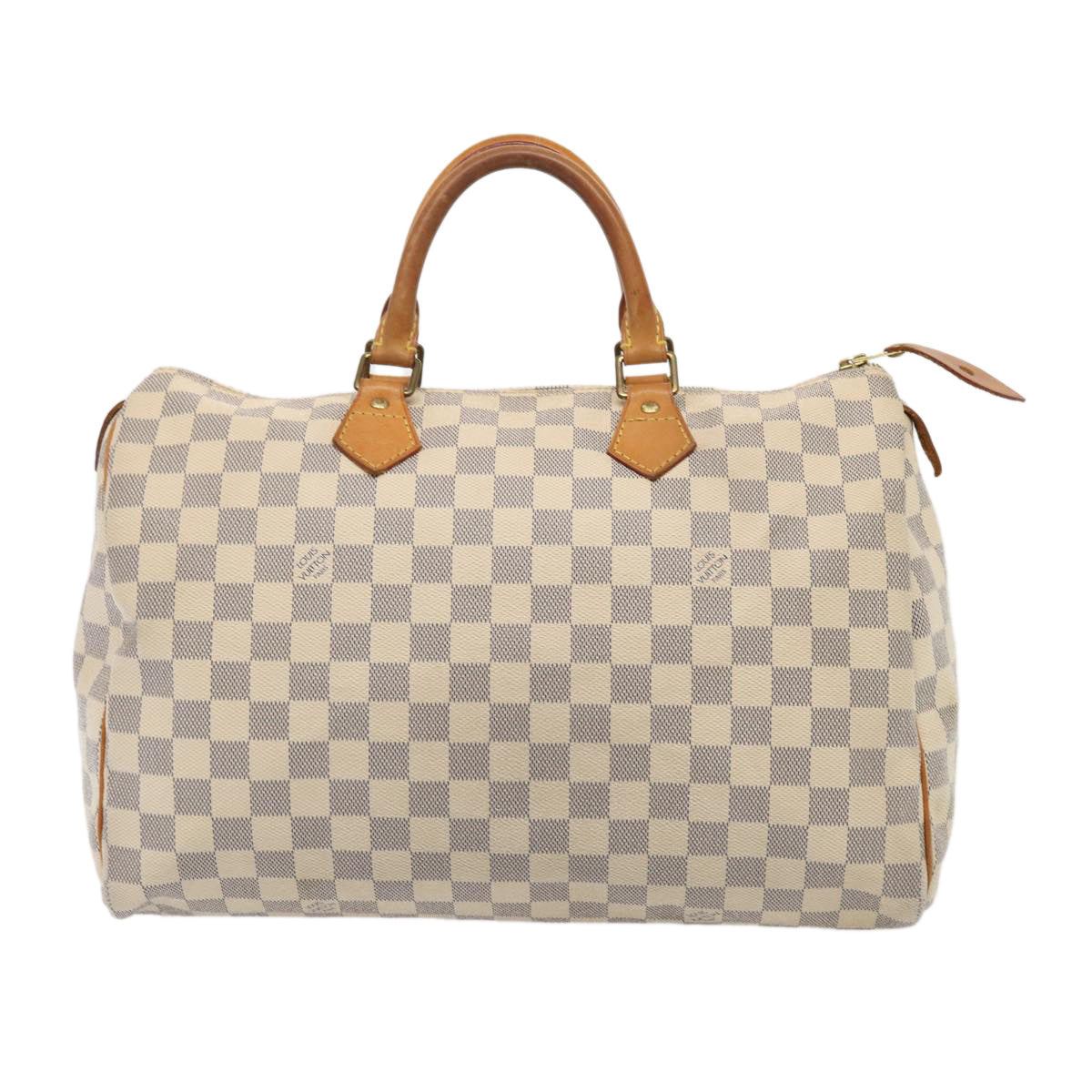 LOUIS VUITTON Damier Azur Speedy 35 Hand Bag N41535 LV Auth 84325