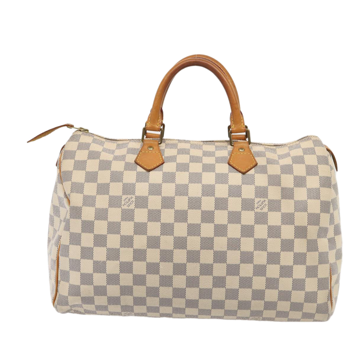 LOUIS VUITTON Damier Azur Speedy 35 Hand Bag N41535 LV Auth 84325