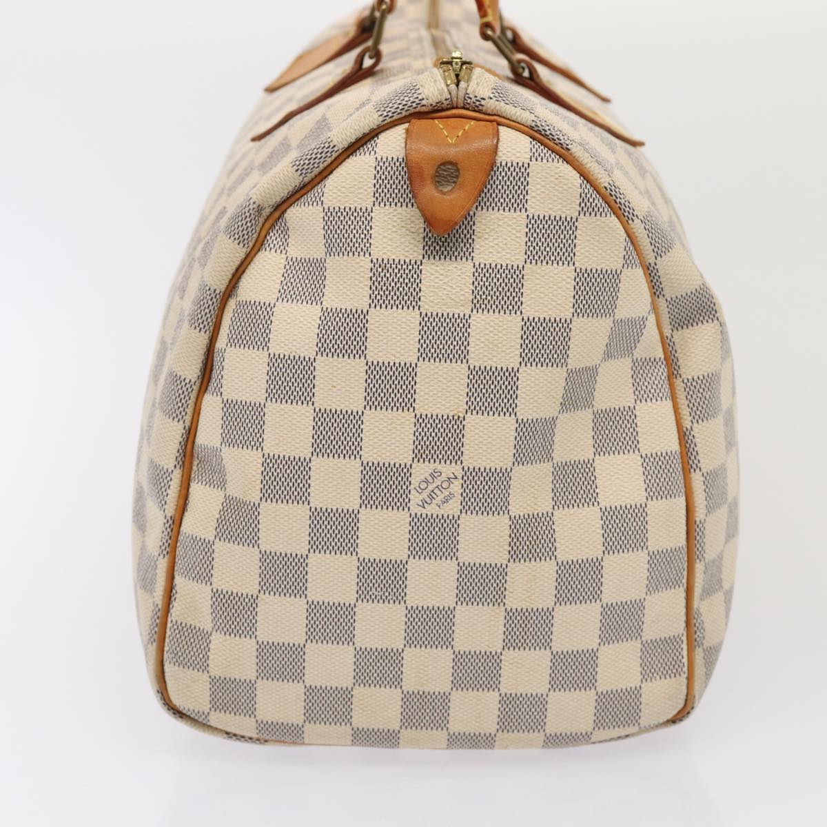 LOUIS VUITTON Damier Azur Speedy 35 Hand Bag N41535 LV Auth 84325