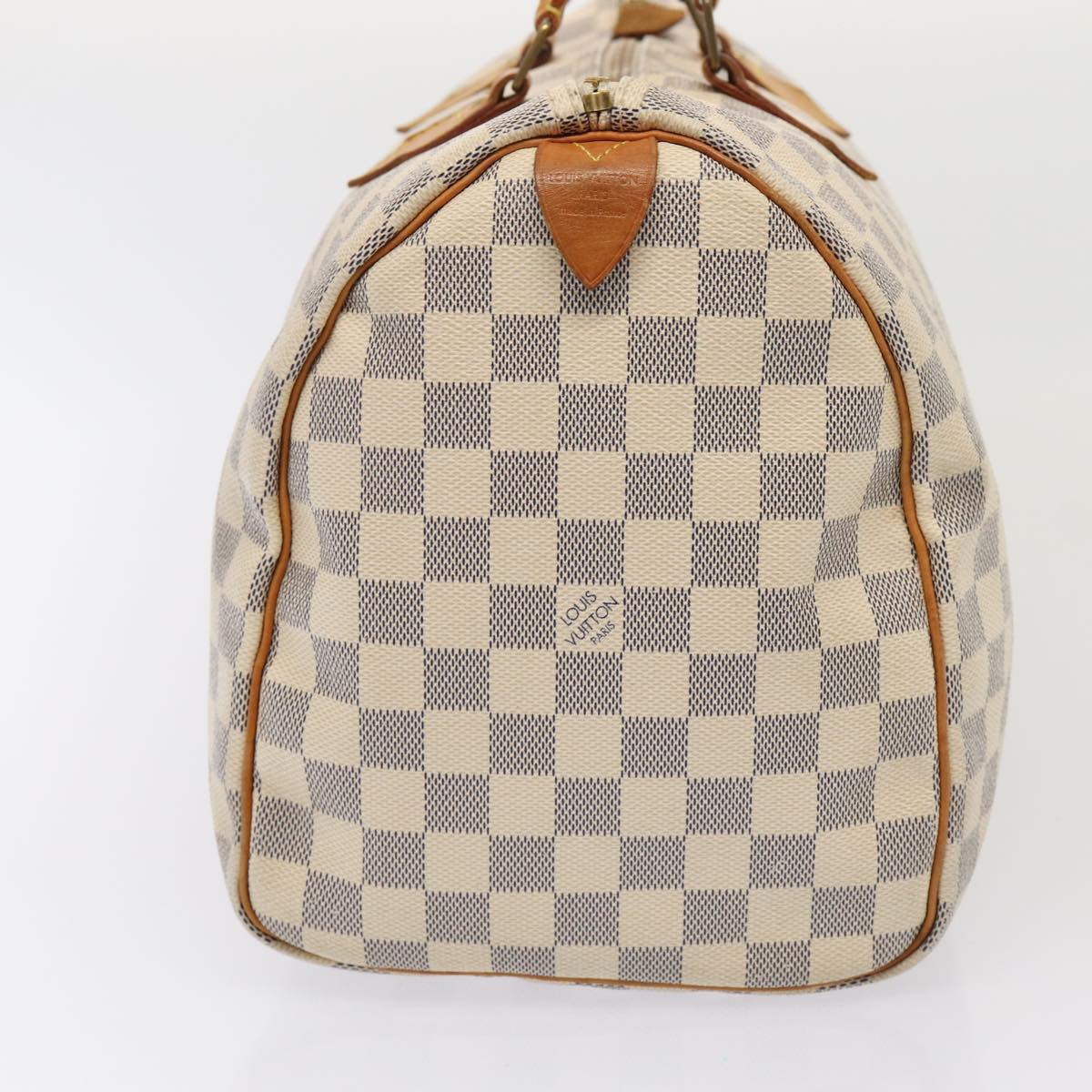 LOUIS VUITTON Damier Azur Speedy 35 Hand Bag N41535 LV Auth 84325