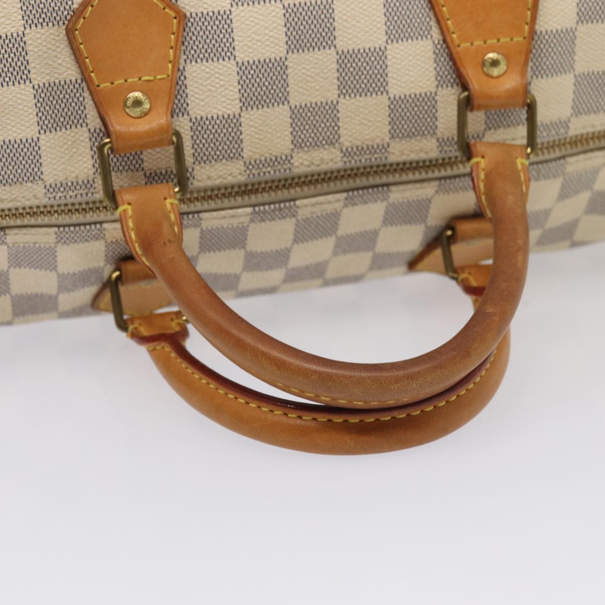 LOUIS VUITTON Damier Azur Speedy 35 Hand Bag N41535 LV Auth 84325