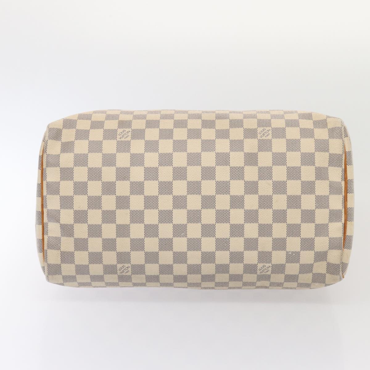 LOUIS VUITTON Damier Azur Speedy 35 Hand Bag N41535 LV Auth 84325