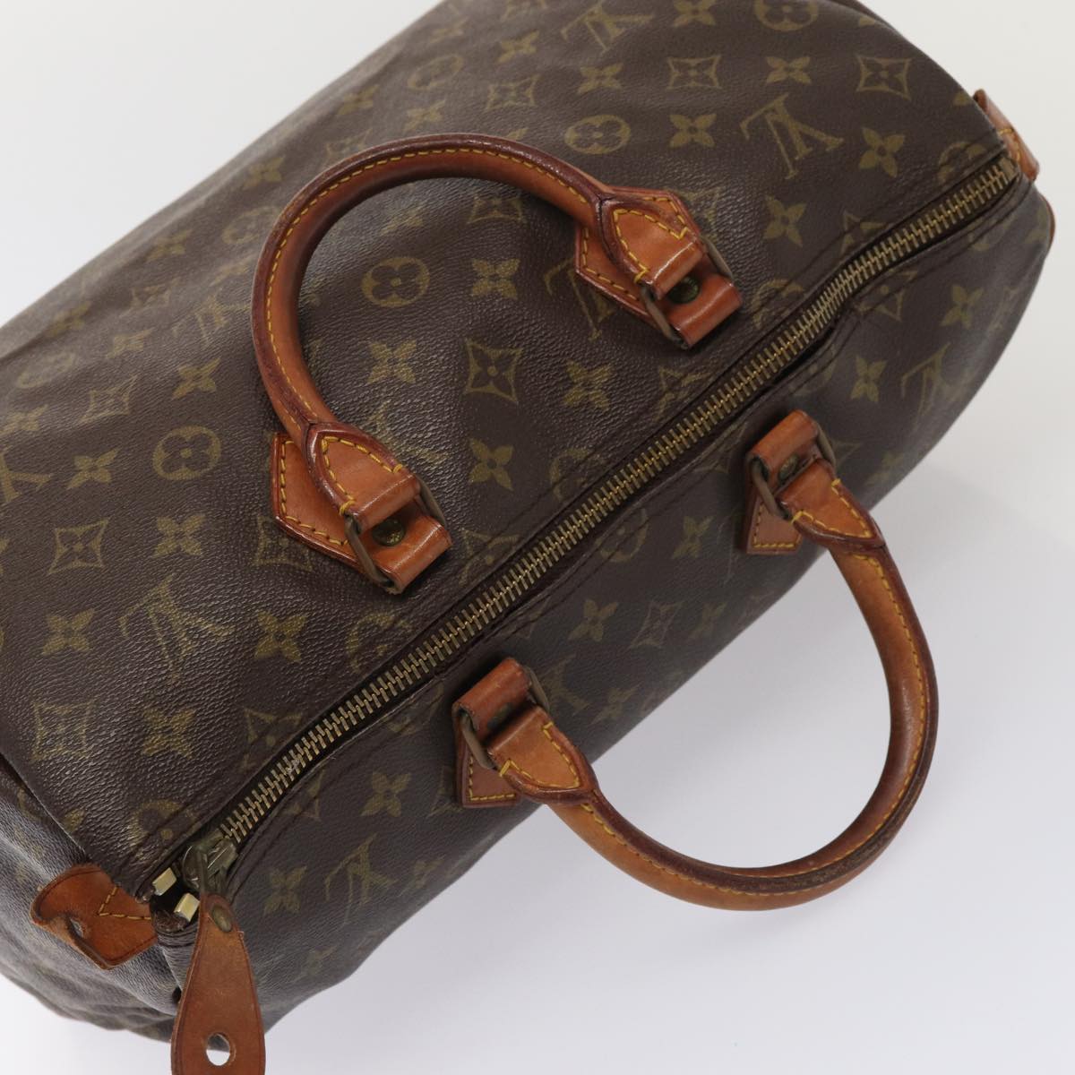 LOUIS VUITTON Monogram Speedy 35 Hand Bag M41524 LV Auth 84331