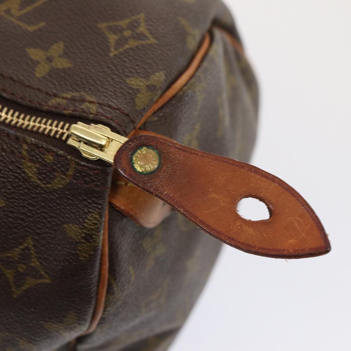 LOUIS VUITTON Monogram Speedy 35 Hand Bag M41524 LV Auth 84332