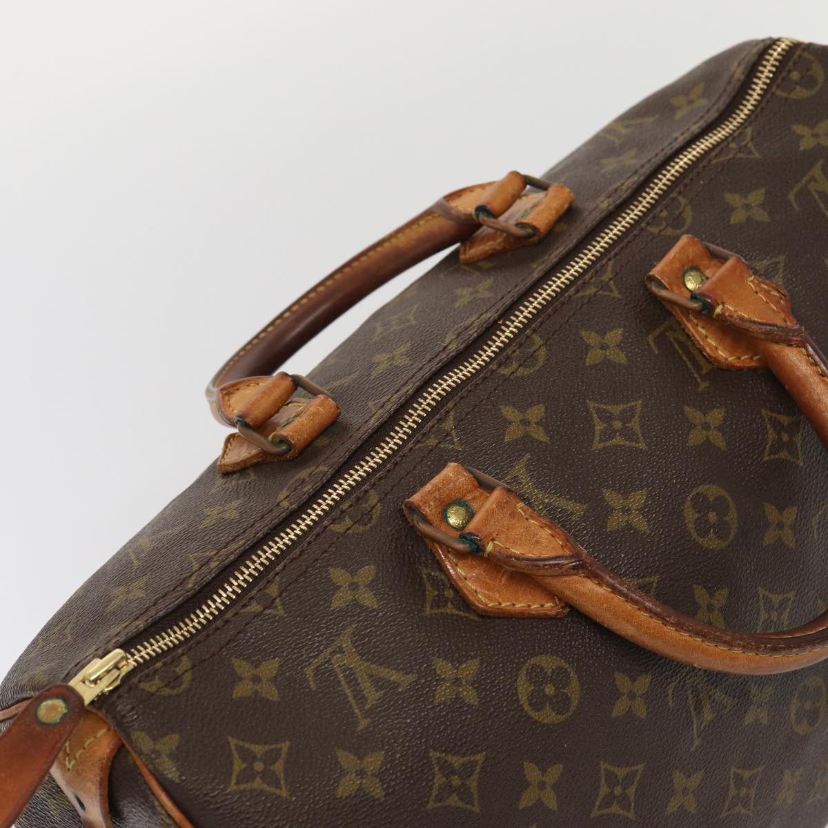 LOUIS VUITTON Monogram Speedy 35 Hand Bag M41524 LV Auth 84332