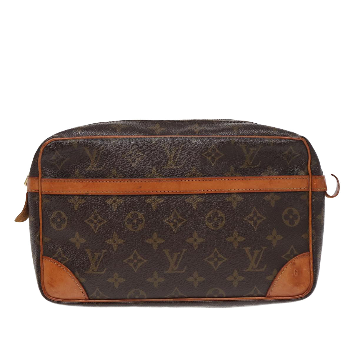 LOUIS VUITTON Monogram Compiegne 28 Clutch Bag M51845 LV Auth 84365