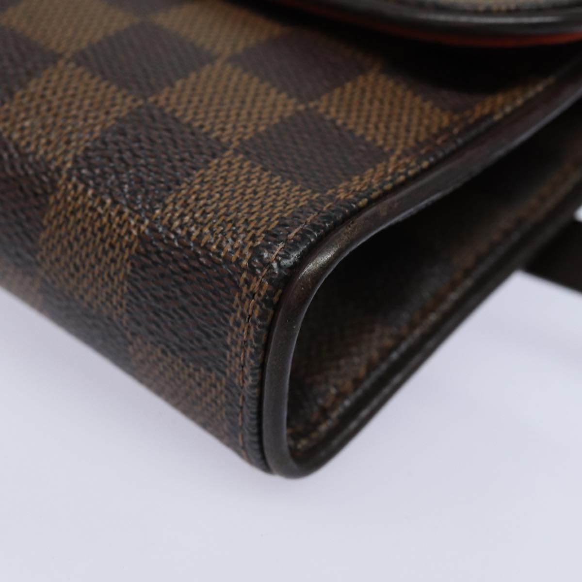 LOUIS VUITTON Damier Ebene Pochette Florentine Waist Bag N51856 LV Auth 84369