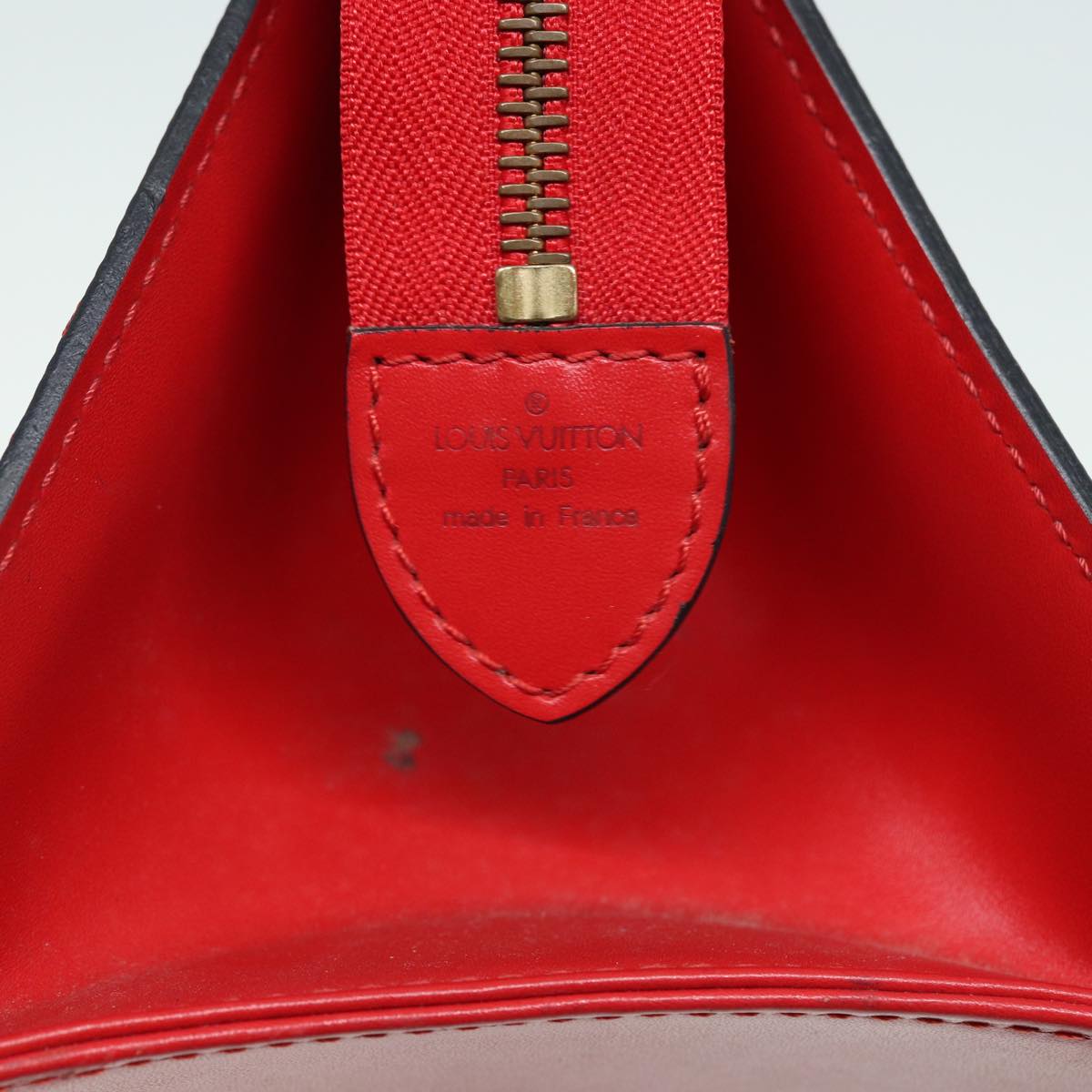 LOUIS VUITTON Epi Sac Triangle Hand Bag Red M52097 LV Auth 84385