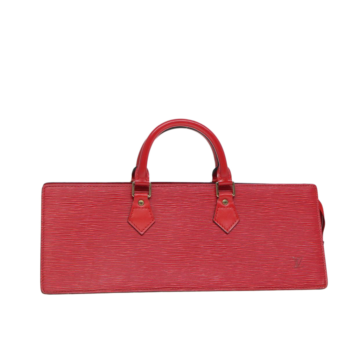 LOUIS VUITTON Epi Sac Triangle Hand Bag Red M52097 LV Auth 84385