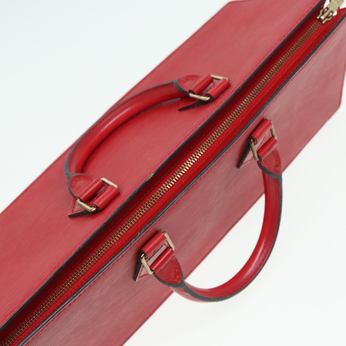 LOUIS VUITTON Epi Sac Triangle Hand Bag Red M52097 LV Auth 84385