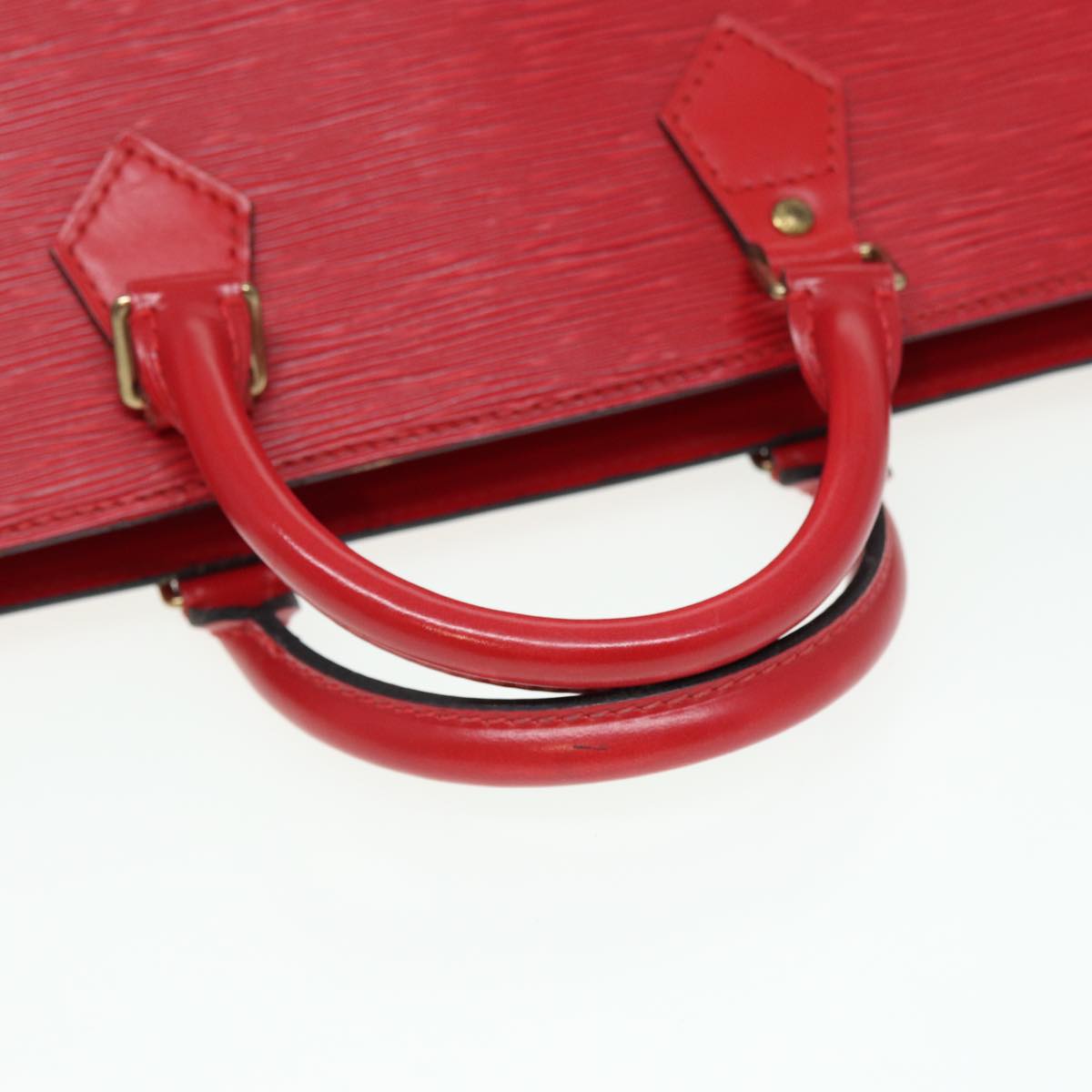 LOUIS VUITTON Epi Sac Triangle Hand Bag Red M52097 LV Auth 84385