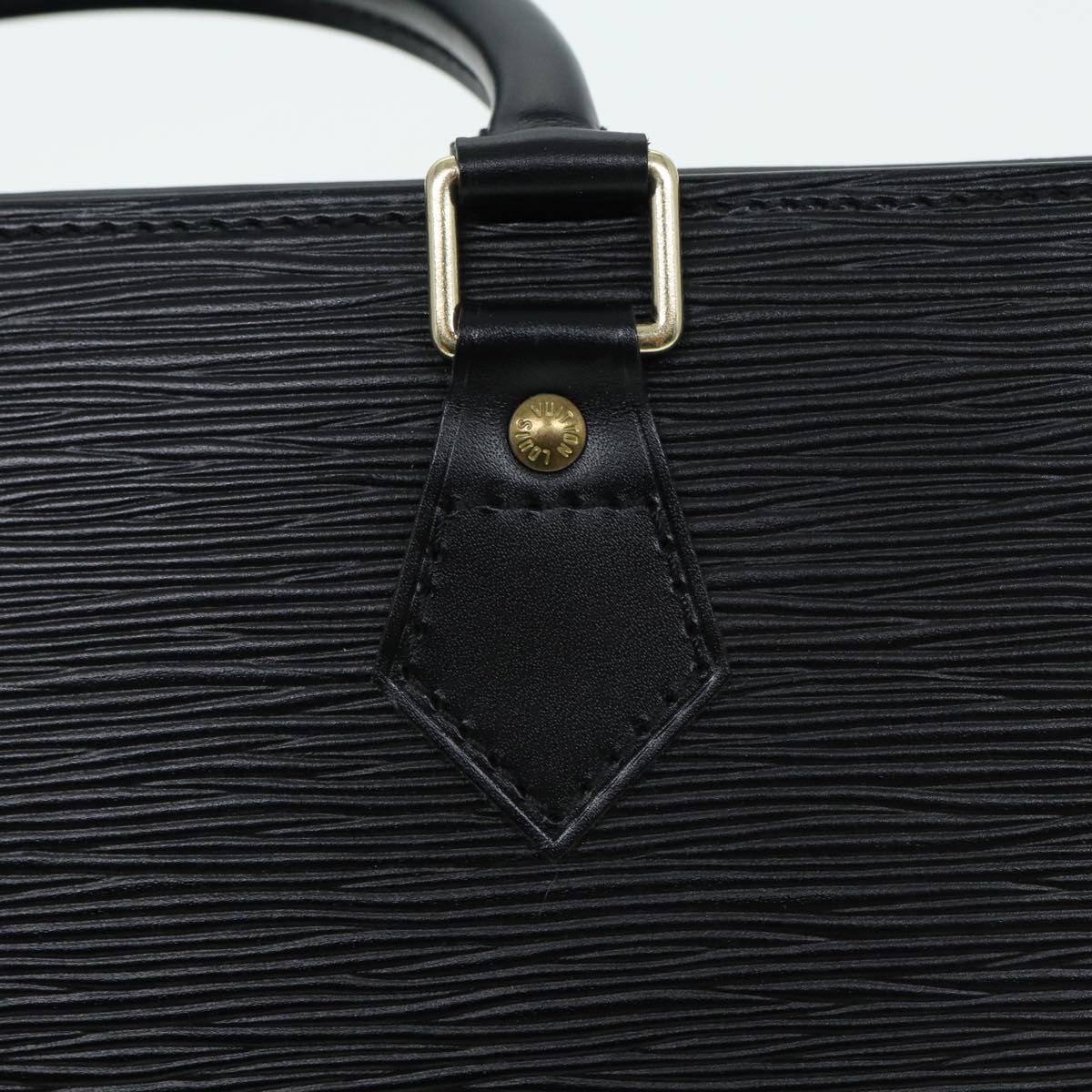 LOUIS VUITTON Epi Sac Triangle Hand Bag Black M52092 LV Auth 84386