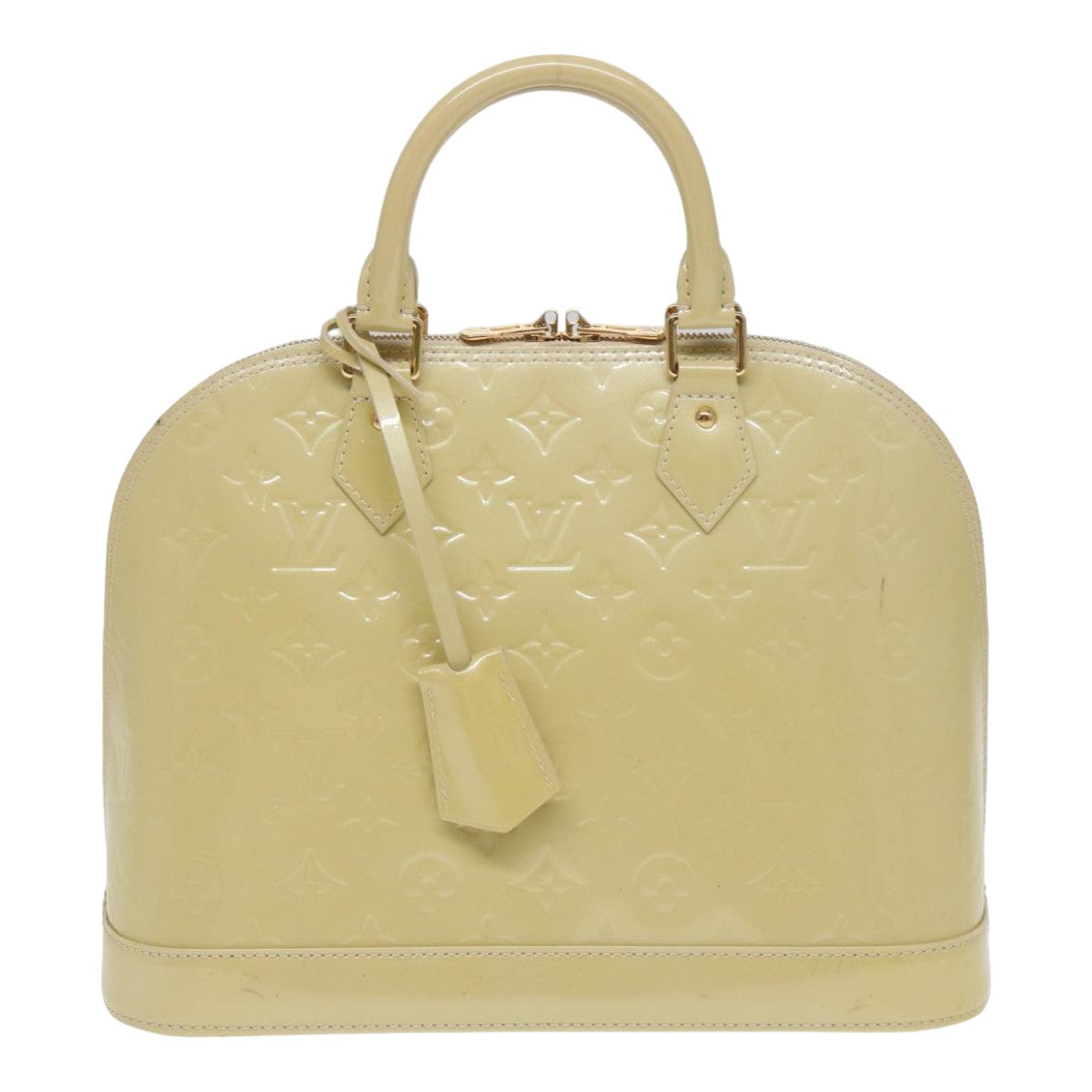 LOUIS VUITTON Monogram Vernis Alma PM Hand Bag Citrin M90101 LV Auth 84388