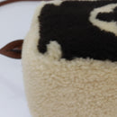 LOUIS VUITTON Monogram Teddy Beach Pouch Beige Black M68599 LV Auth 84395SA-16