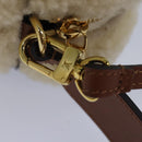 LOUIS VUITTON Monogram Teddy Beach Pouch Beige Black M68599 LV Auth 84395SA-18