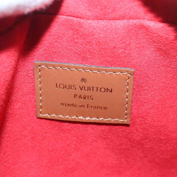 LOUIS VUITTON Monogram Teddy Beach Pouch Beige Black M68599 LV Auth 84395SA