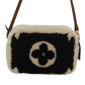 LOUIS VUITTON Monogram Teddy Beach Pouch Beige Black M68599 LV Auth 84395SA - 0