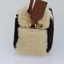 LOUIS VUITTON Monogram Teddy Beach Pouch Beige Black M68599 LV Auth 84395SA-4