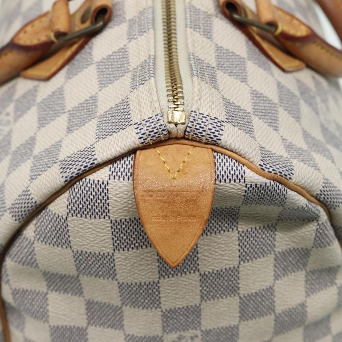 LOUIS VUITTON Damier Azur Speedy 30 Hand Bag N41533 LV Auth 84407