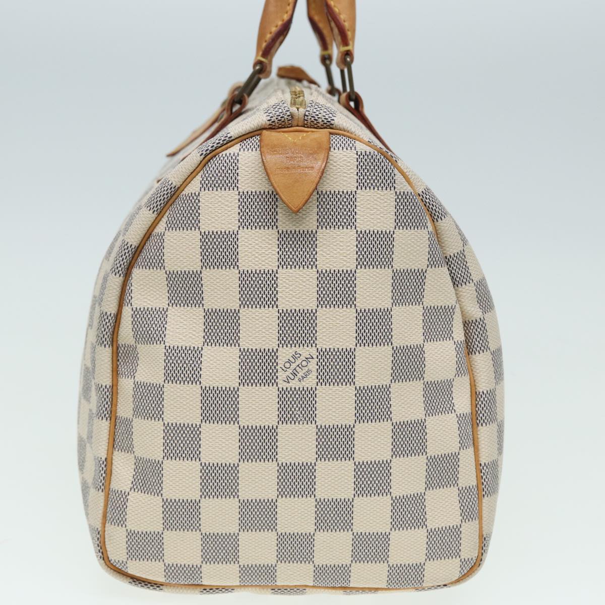 LOUIS VUITTON Damier Azur Speedy 30 Hand Bag N41533 LV Auth 84407