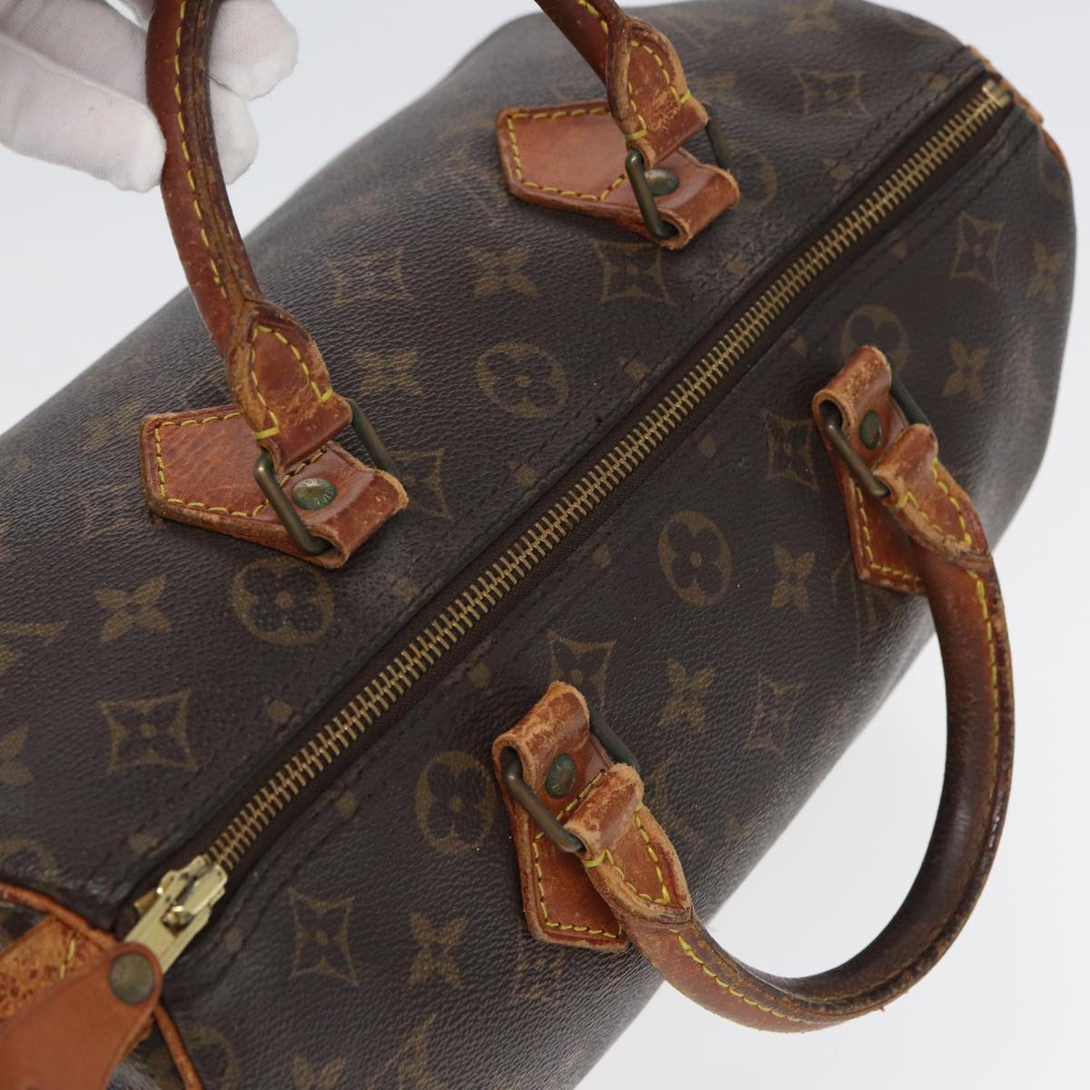 LOUIS VUITTON Monogram Speedy 30 Hand Bag M41526 LV Auth 84409