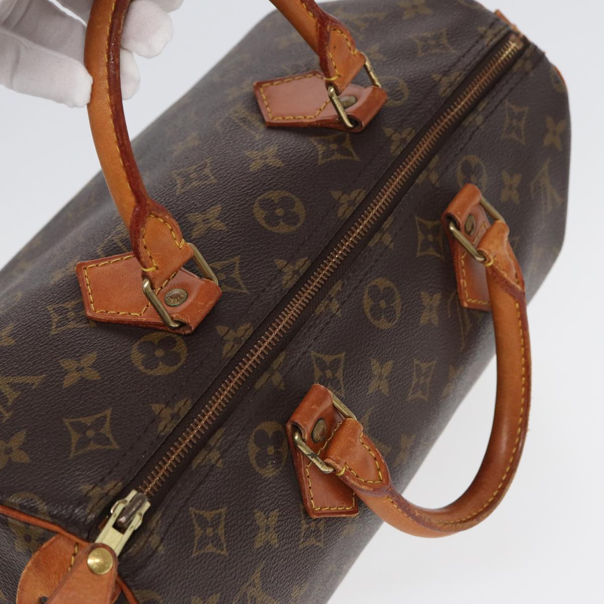 LOUIS VUITTON Monogram Speedy 30 Hand Bag M41526 LV Auth 84410