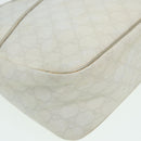 GUCCI GG Canvas Umhängetasche PVC Leder Weiß Auth 84436-14