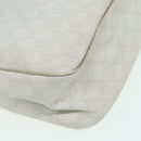 GUCCI GG Canvas Shoulder Bag PVC Leather White Auth 84436-16