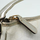 GUCCI GG Canvas Umhängetasche PVC Leder Weiß Auth 84436-10