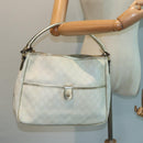 GUCCI GG Canvas Shoulder Bag PVC Leather White Auth 84436-23