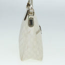 GUCCI GG Canvas Umhängetasche PVC Leder Weiß Auth 84436-4