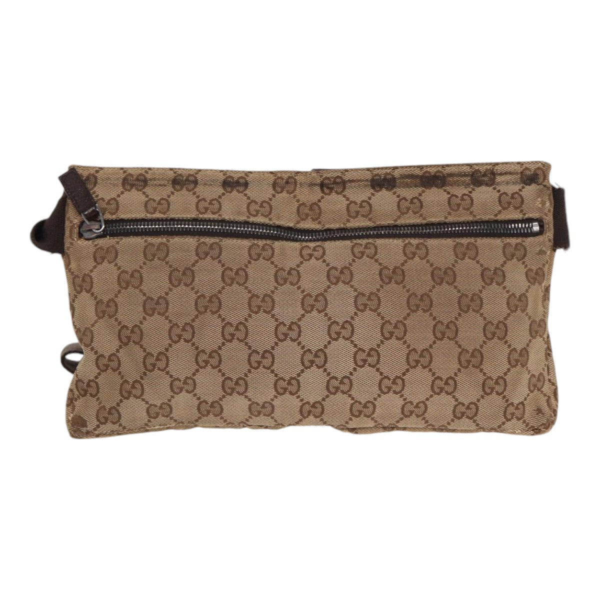 GUCCI GG Canvas Waist bag Beige 28566 Auth 84437