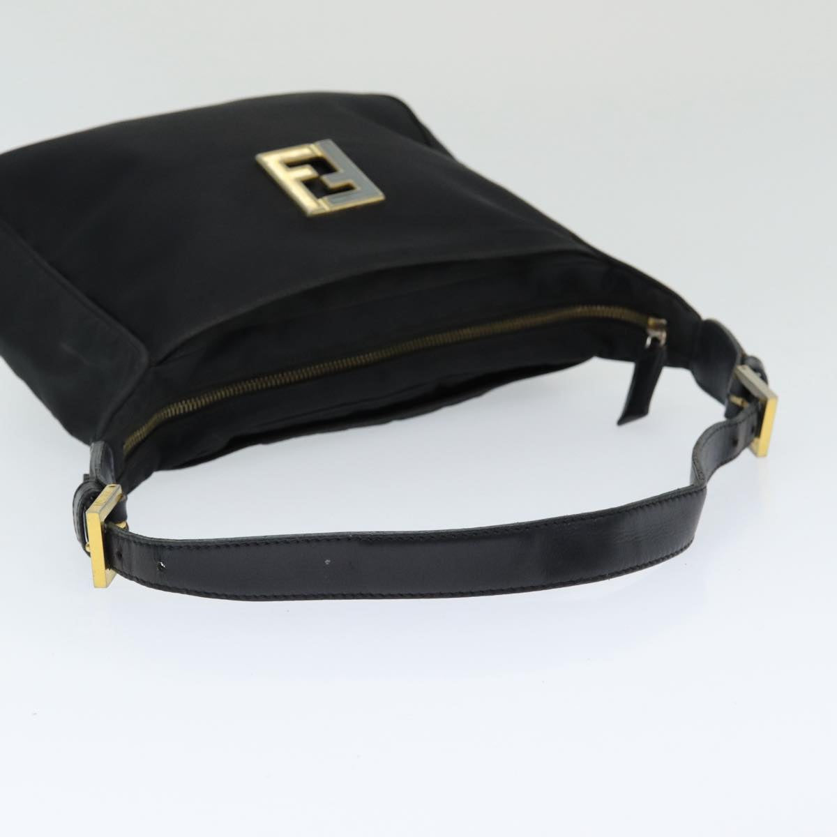 FENDI Shoulder Bag Nylon Black Auth 84443