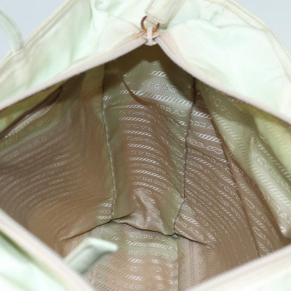 PRADA Tote Bag Nylon White Auth 84456